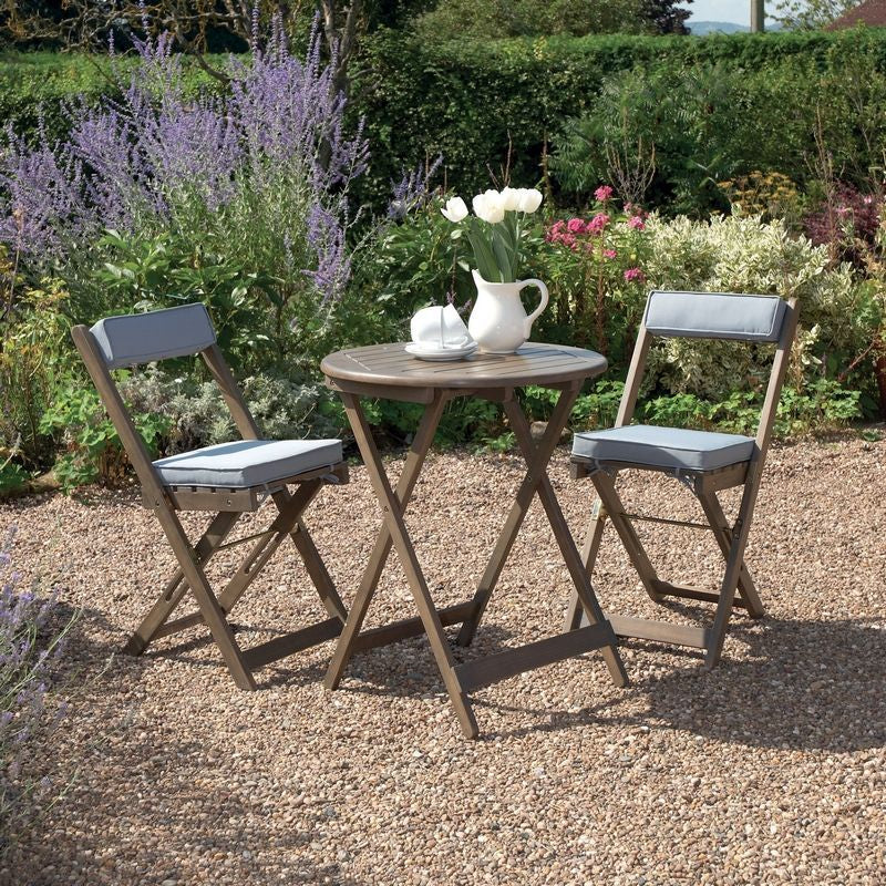 Greenhurst Raffles Garden Bistro Set Grey