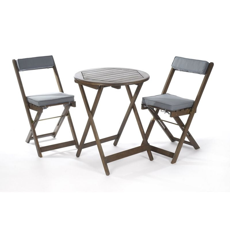 Greenhurst Raffles Garden Bistro Set Grey