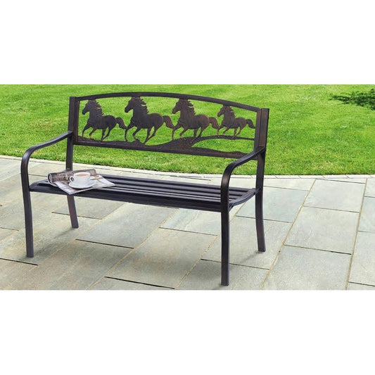 Greenhurst Horse Design Garden Bench by Greenhurst - 2 Seats