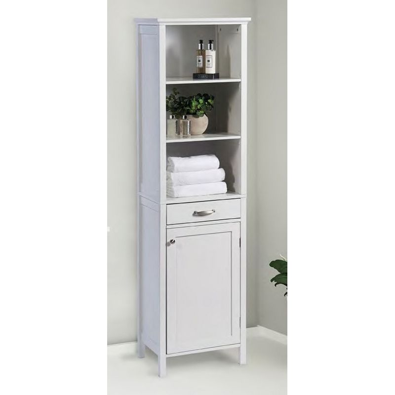 Greenhurst Tall Storage Bathroom Cabinet - White Colour