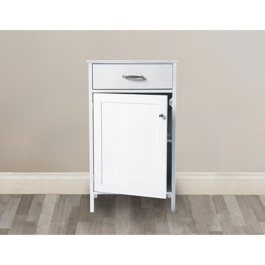 Homcom Versatile Cupboard White 1 Door 2 Shelves 1 Drawer