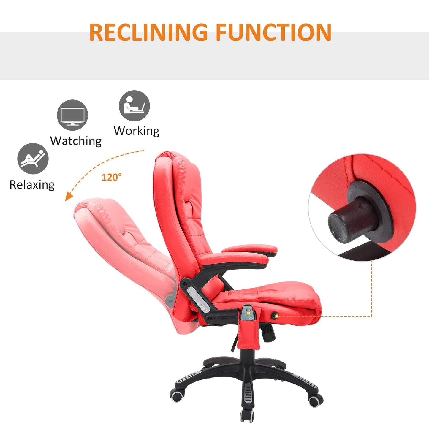 Homcom Executive Office Chair With Massage And Heat