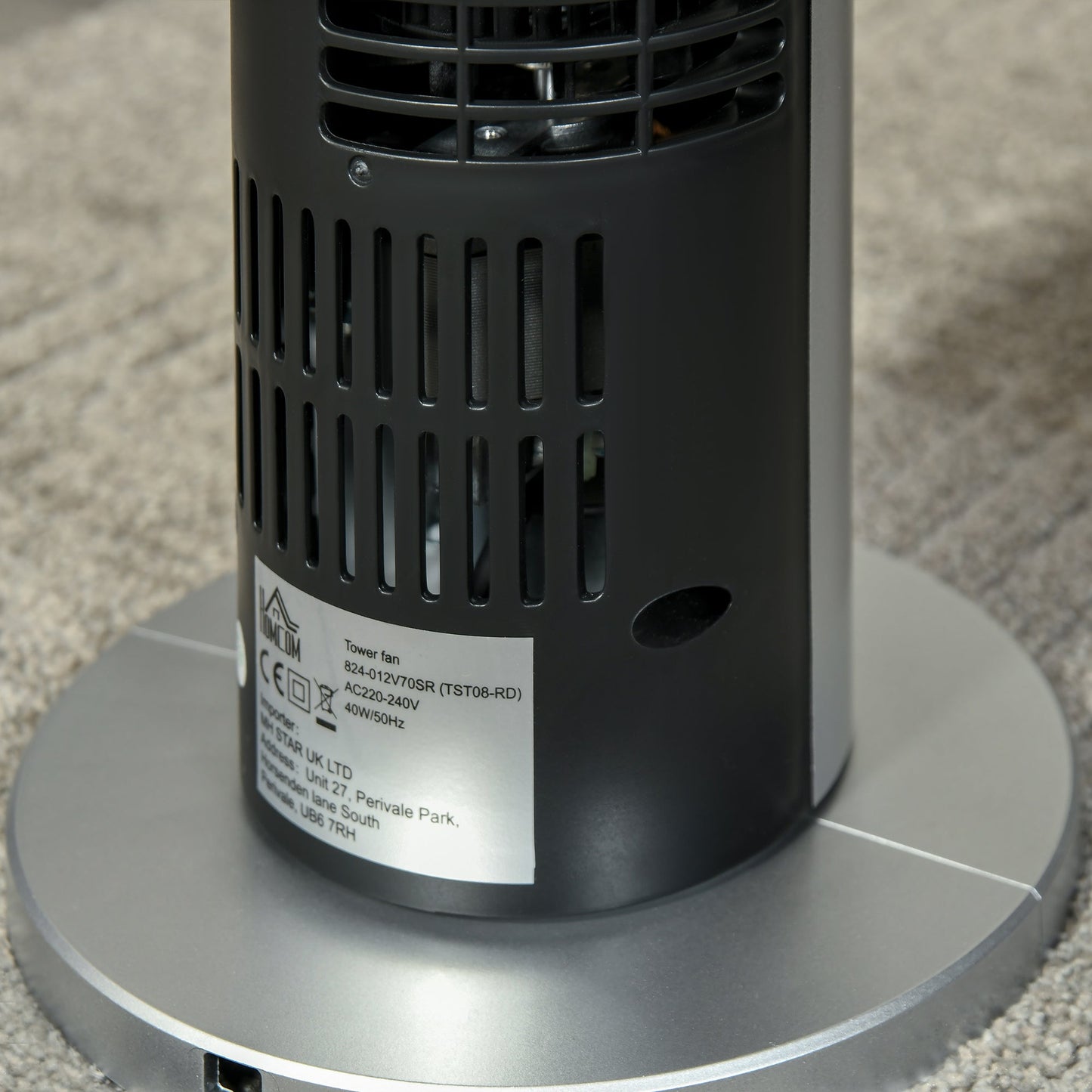 Homcom Oscillating Tower Fan With Remote Control