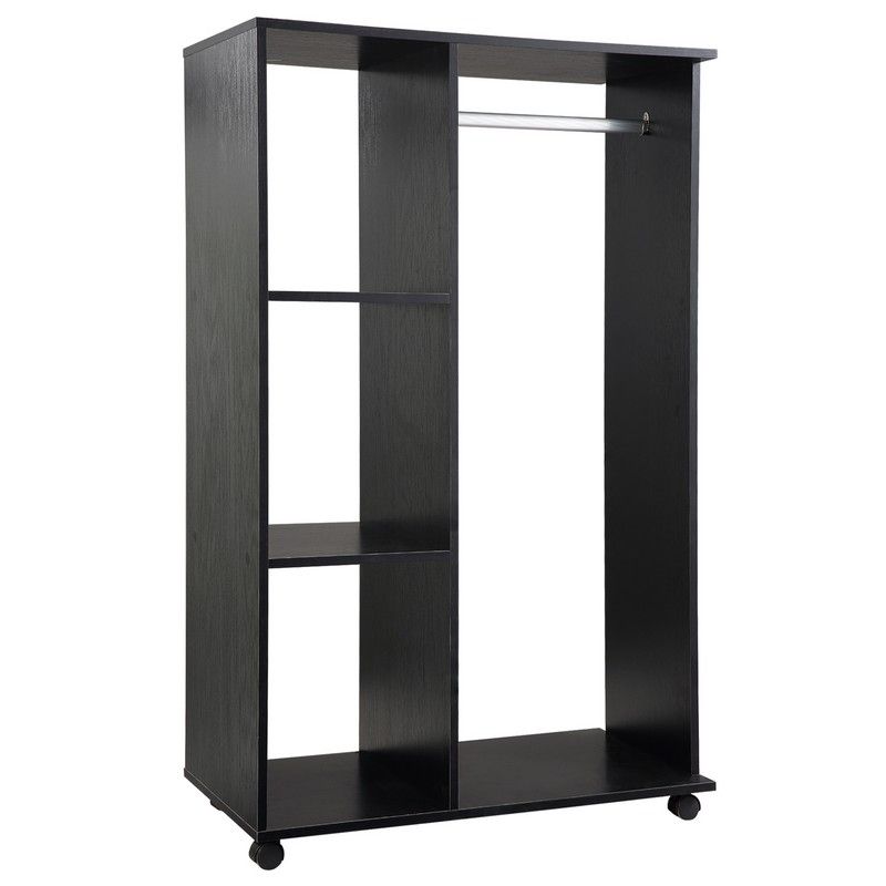 Homcom Homcom Single Rail & Shelf Open Wardrobe - Black