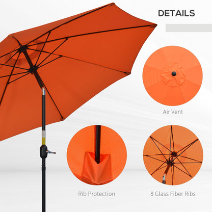 2.6M Patio Parasol Sun Umbrella