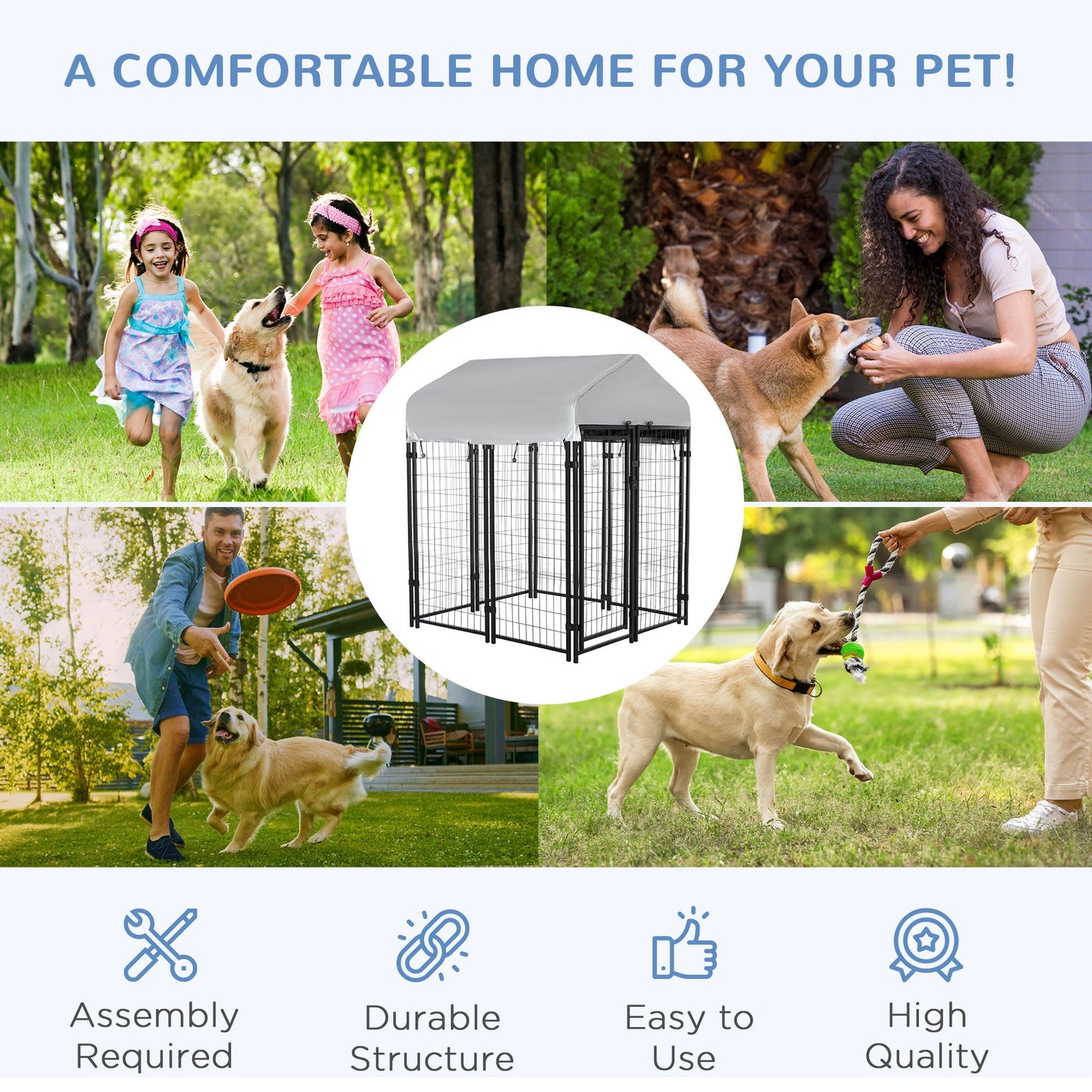 PawHut Outdoor Dog Kennel