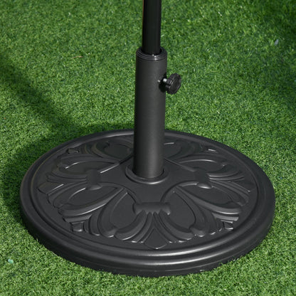 13kg Round Parasol Base Sun Umbrella Weight Stand Holder Patio Outdoor Garden Black