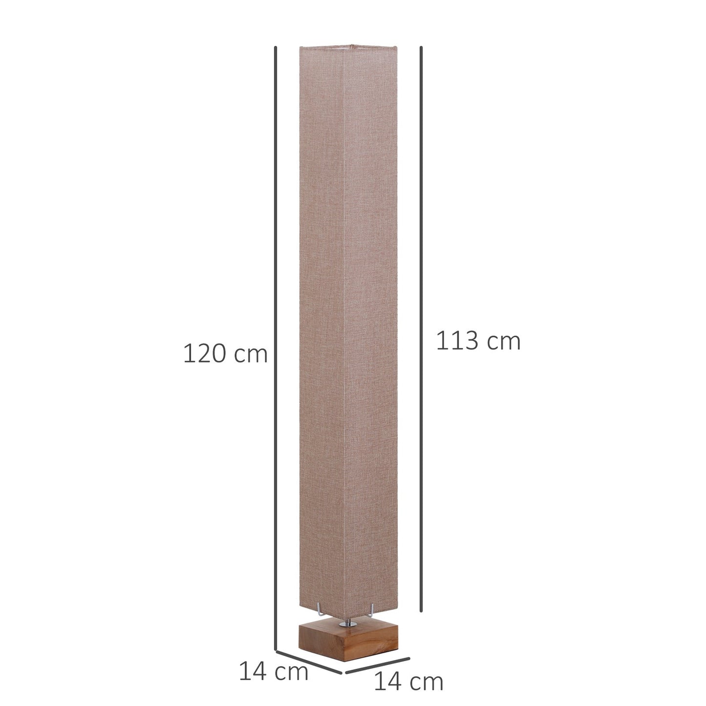 Linen Shade Tall Floor Lamp Cream White