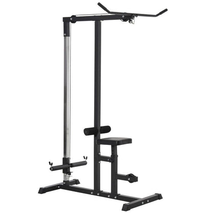 Homcom Homcom Exercise Pulley Machine Power Tower with Adjustable Seat Cable Positions