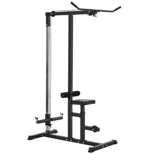 Homcom Homcom Exercise Pulley Machine Power Tower with Adjustable Seat Cable Positions