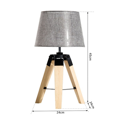 Wooden Tripod Table Lamp for Side