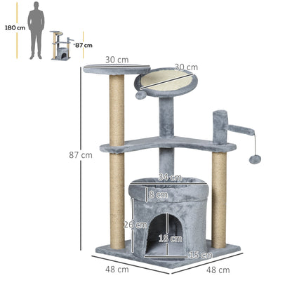 PawHut 87 cm Cat Tree for Indoor Cats