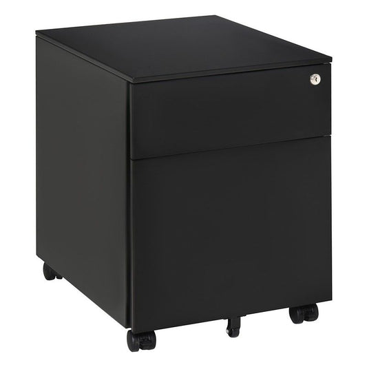 Vinsetto Vinsetto Mobile File Cabinet Steel Lockable with Pencil Tray Home Filing Furniture