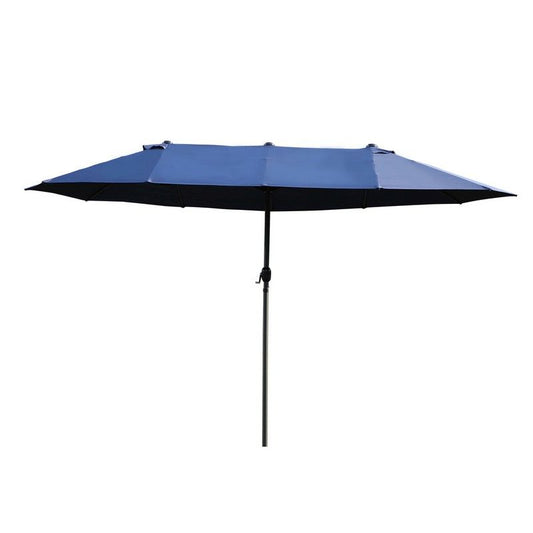 Outsunny Outsunny Double-Side Umbrella Parasol Diameter 2.7X4.6Wx2.4H M-Blue