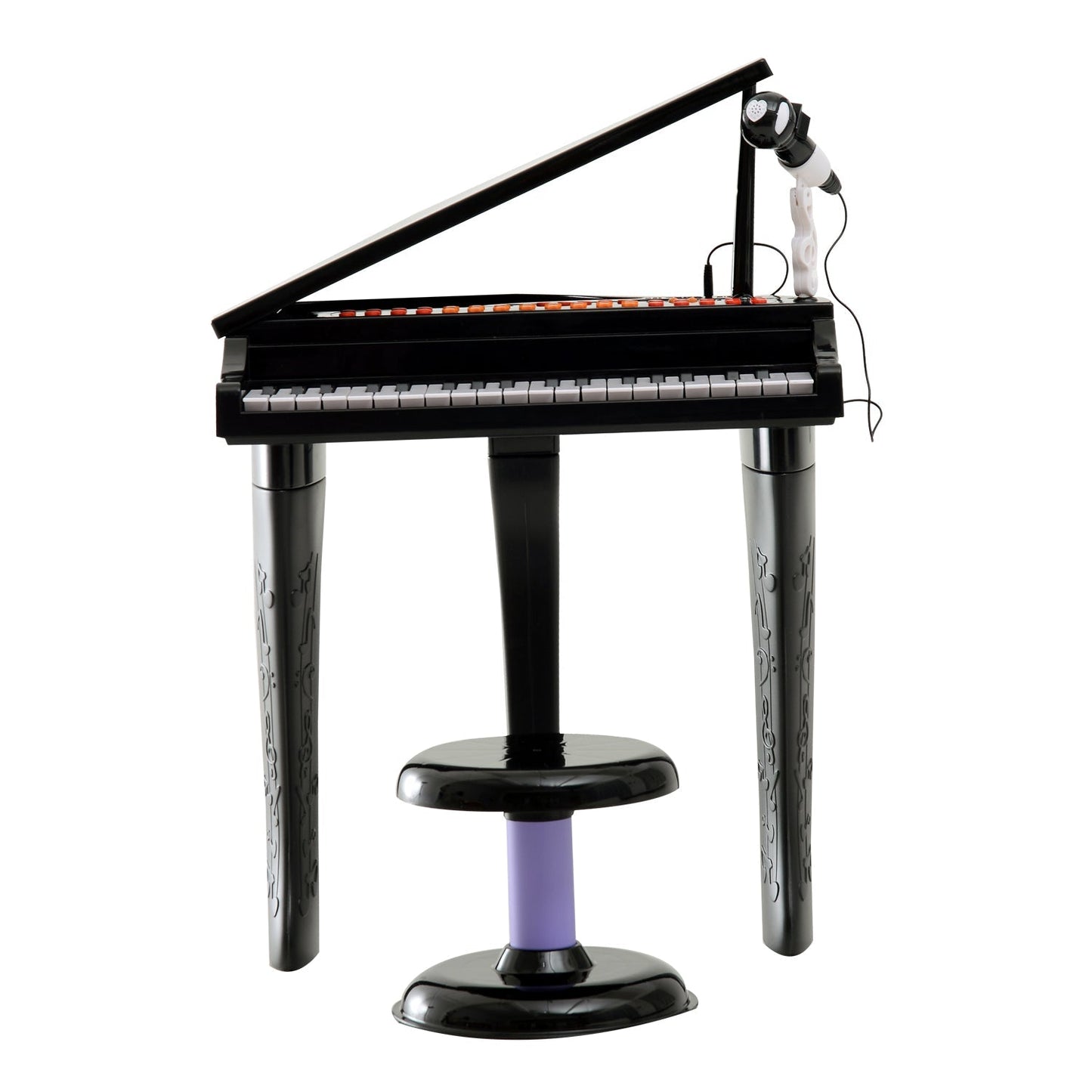 Homcom Mini Electronic Piano Withstool-Black