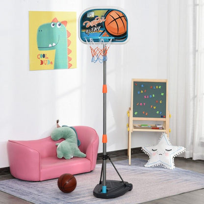 Homcom Homcom Kids Height Adjustable Aluminium Basketball Hoop Stand With Ball