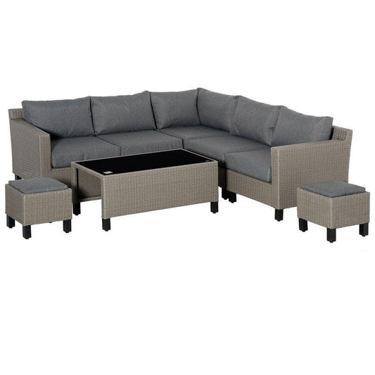 Outsunny Outsunny 8 Pcs Outdoor Pe Rattan Sofa Set