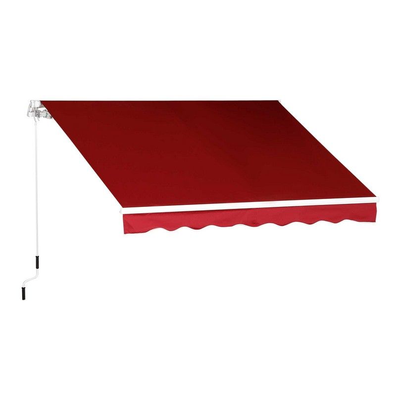 Outsunny Outsunny Manual Retractable Patio Awning Shelter Uv Protection 2.5Mx2M