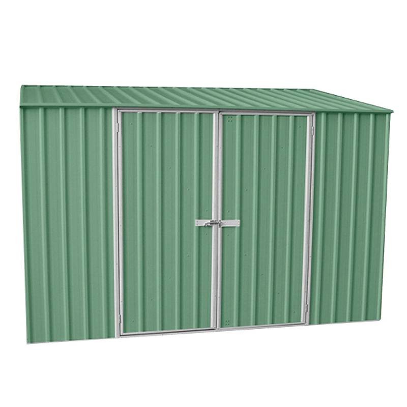 Absco Absco 9' 10" x 4' 11" Pent Shed Steel Pale Eucalyptus - Classic