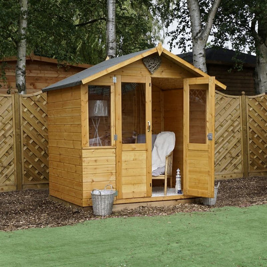 Mercia Mercia Bournemouth 7' 4" x 5' 8" Apex Summerhouse - Premium Dip Treated Shiplap