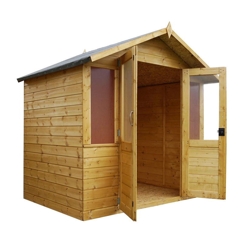 Mercia Mercia Bournemouth 7' 4" x 5' 8" Apex Summerhouse - Premium Dip Treated Shiplap