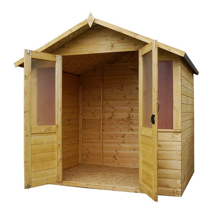 Mercia Mercia Bournemouth 7' 4" x 5' 8" Apex Summerhouse - Premium Dip Treated Shiplap