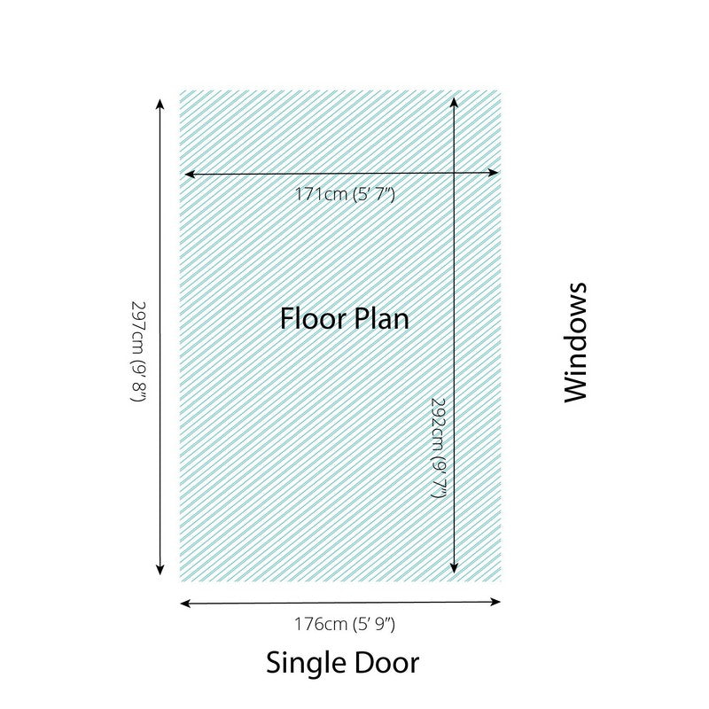 Mercia Mercia 6' 3" x 9' 10" Apex Shed - Budget Dip Treated Overlap