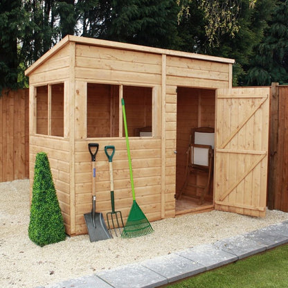 Mercia Mercia Premier 4' 3" x 8' 5" Pent Shed - Premium Dip Treated Shiplap