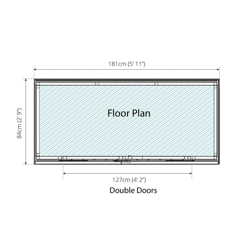 Mercia Mercia 5' 11" x 2' 9" Pent Shed - Budget Dip Treated Overlap