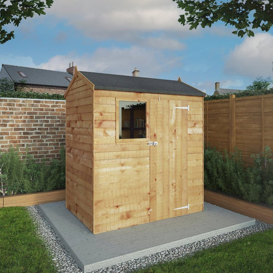 Mercia Mercia 5' 11" x 4' 3" Reverse Apex Shed - Budget Dip Treated Overlap