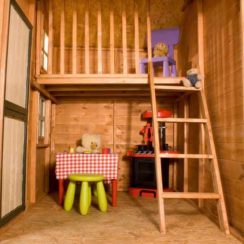 Mercia Mercia Snowdrop 7' 6" x 5' 11" Apex Children's Playhouse - Premium Dip Treated Shiplap