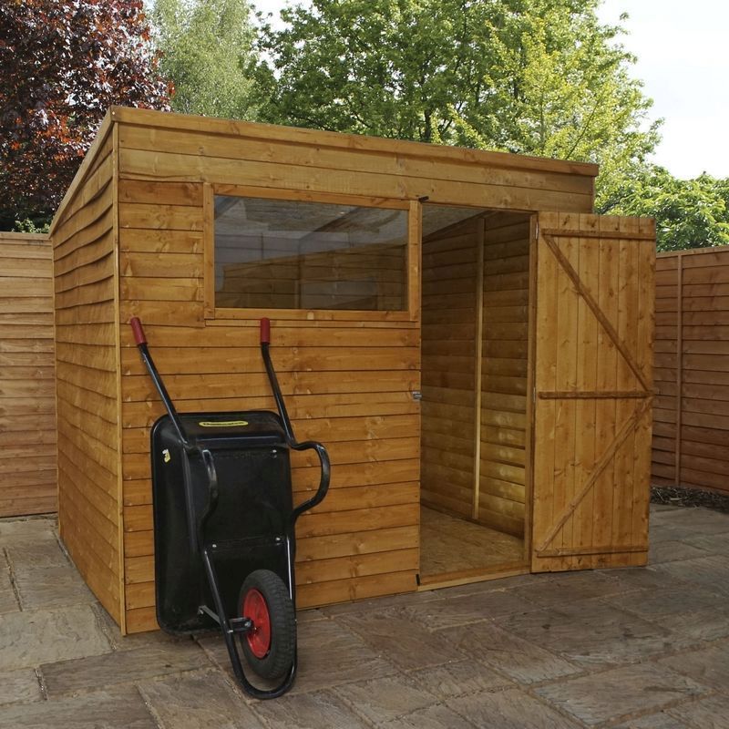 Mercia Mercia Pent 7' 10" x 5' 10" Pent Shed - Budget Dip Treated Overlap