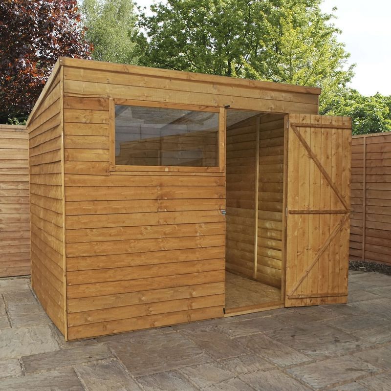 Mercia Mercia Pent 7' 10" x 5' 10" Pent Shed - Budget Dip Treated Overlap