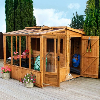 Mercia Mercia Combi 8' 2" x 8' 2" Pent Potting Shed - Premium Dip Treated Shiplap