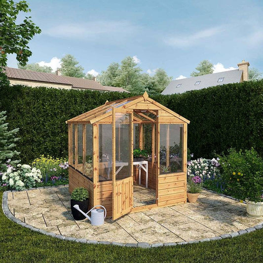 Mercia Mercia Evesham 6' 2" x 5' 10" Apex Greenhouse - Premium Dip Treated Shiplap