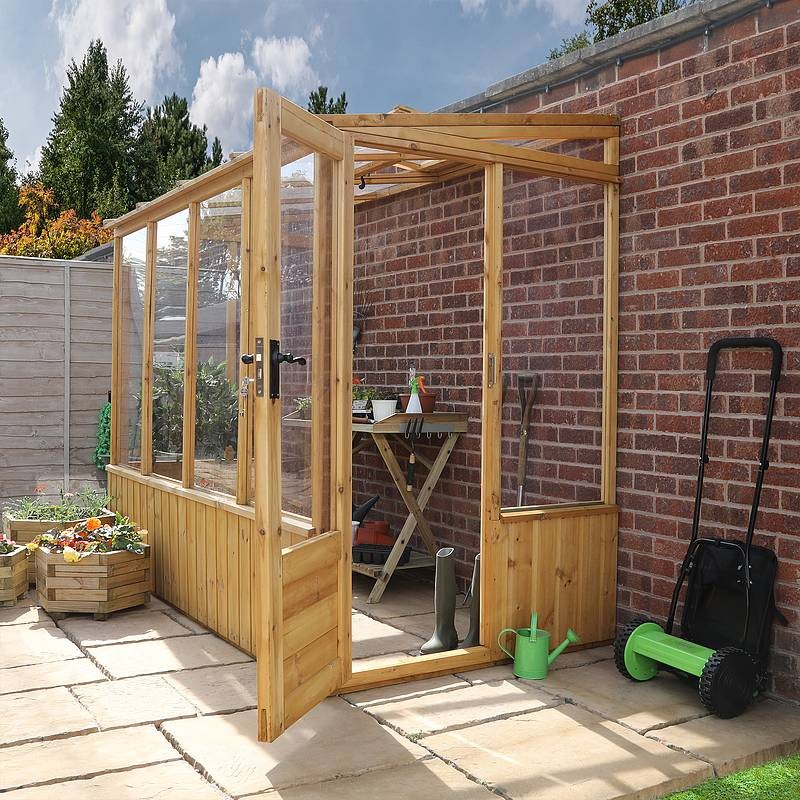 Mercia Mercia Evesham 4' 3" x 8' 2" Pent Greenhouse - Premium Dip Treated Shiplap