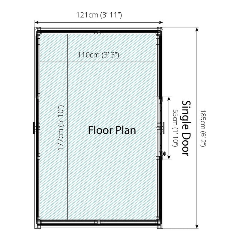 Mercia Mercia Evesham 6' 2" x 3' 11" Apex Greenhouse - Premium Dip Treated Shiplap