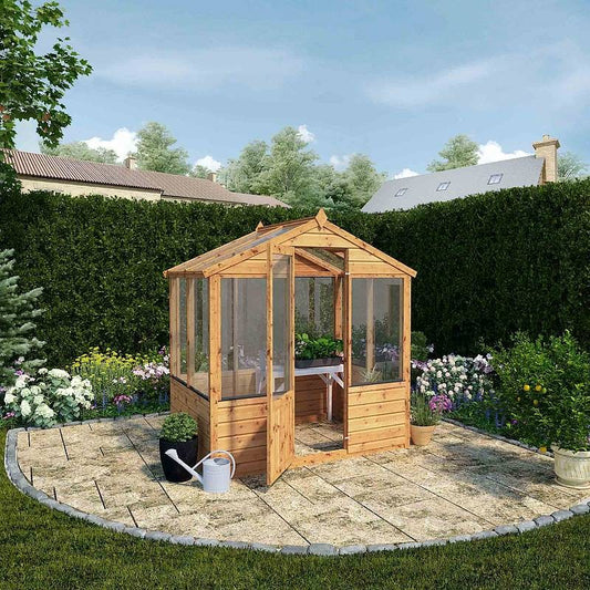 Mercia Mercia Evesham 6' 2" x 3' 11" Apex Greenhouse - Premium Dip Treated Shiplap