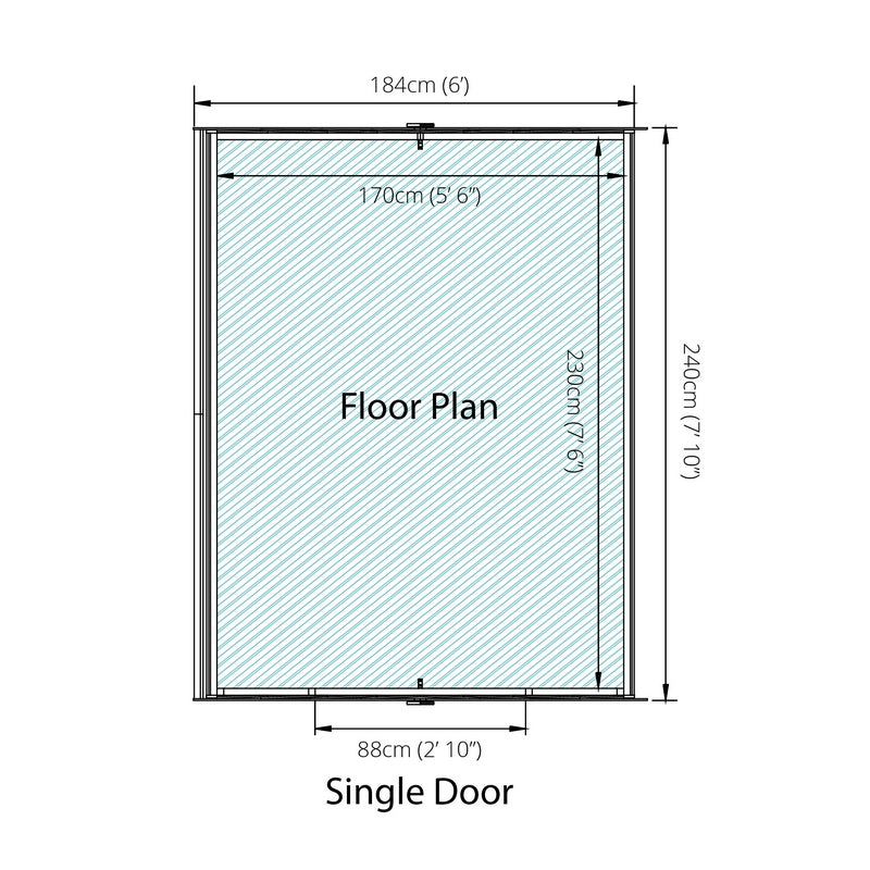 Mercia Mercia 6' 3" x 7' 10" Apex Shed - Budget Dip Treated Overlap