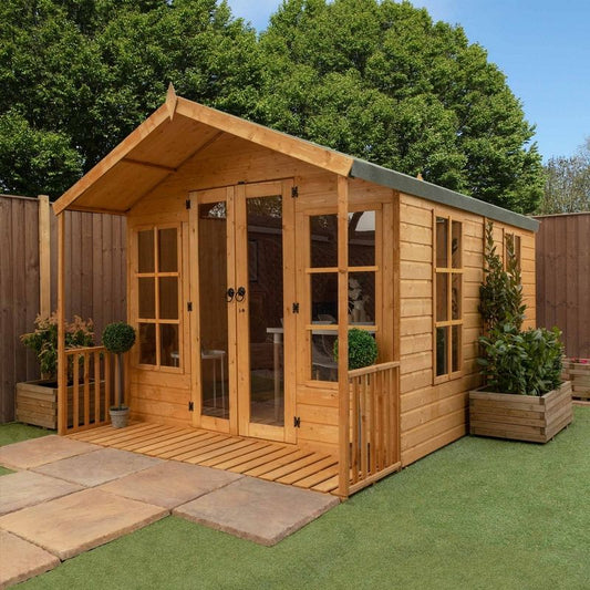 Mercia Mercia Wessex 8' 2" x 12' Apex Summerhouse - Premium Dip Treated Shiplap