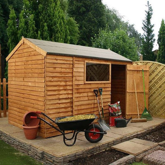 Mercia Mercia 9' 10" x 6' 3" Reverse Apex Shed - Budget Dip Treated Overlap