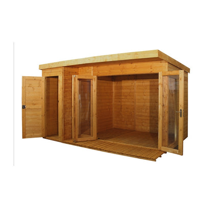 Mercia Mercia Pent 12' 6" x 8' 2" Pent Summerhouse - Premium Dip Treated Shiplap