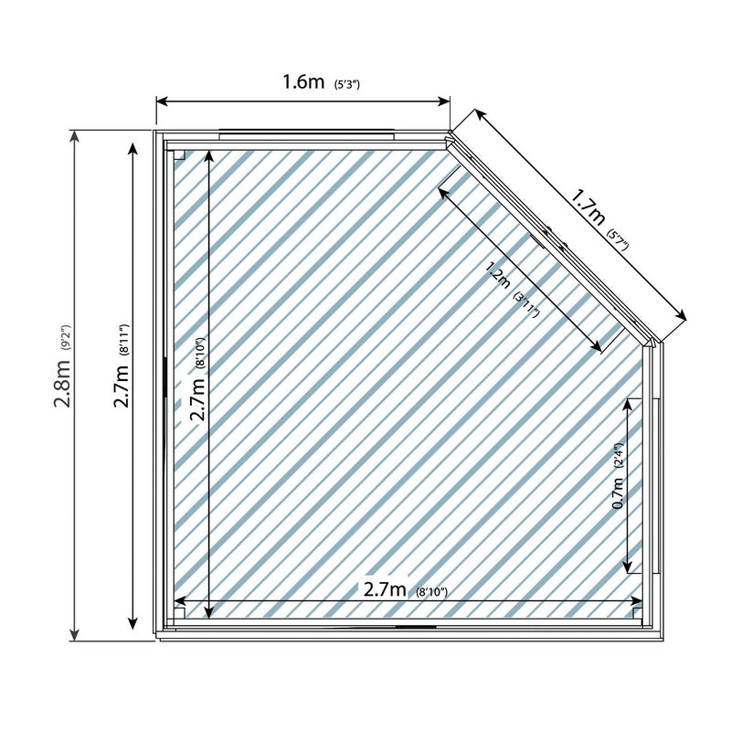 Mercia Mercia Premier 9' 6" x 9' 6" Pent Summerhouse - Premium Dip Treated Shiplap