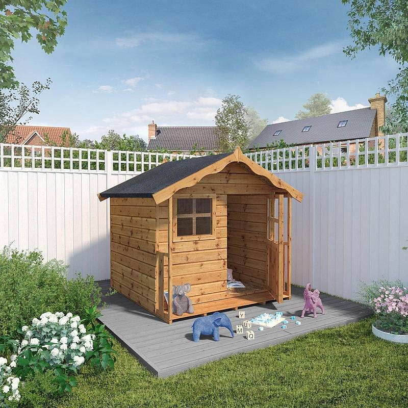 Mercia Poppy 6' 1" x 5' 1" Apex Children's Playhouse - Premium Dip Treated Shiplap