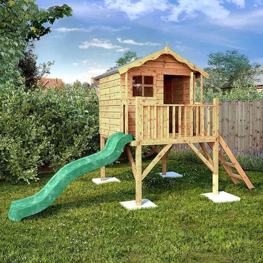 Mercia Poppy 11' 9" x 6' 5" Apex Children's Playhouse - Premium Dip Treated Shiplap