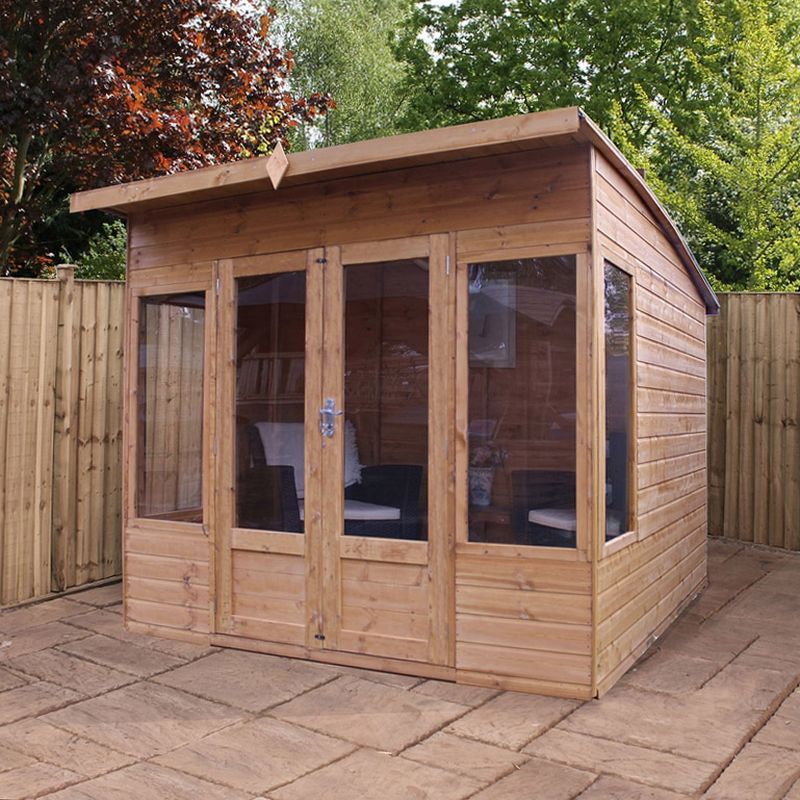 Mercia Mercia Helios 8' 2" x 9' 7" Curved Summerhouse - Premium Dip Treated Shiplap