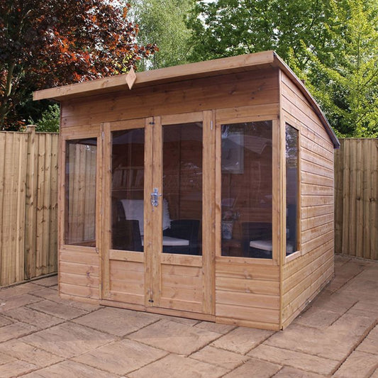 Mercia Mercia Helios 8' 2" x 9' 7" Curved Summerhouse - Premium Dip Treated Shiplap