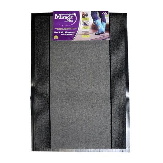 JVL JVL Miracle Barrier Mat 60 x 90 - Grey Stripe