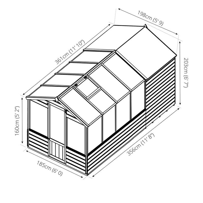 Mercia Mercia Combi 6' x 11' 10" Apex Shed - Premium Dip Treated Shiplap