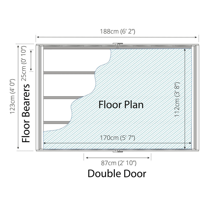 Mercia Mercia 6' 2" x 4' 2" Apex Shed - Budget Dip Treated Overlap